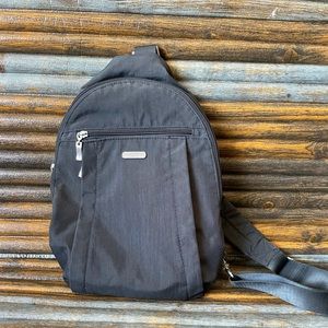 Baggallini Gray Nylon Sling Backpack